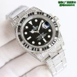 Clean Factory Rolex Submariner 2824 Black Face Watch 40mm
